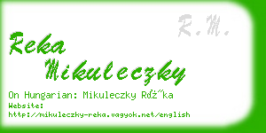 reka mikuleczky business card